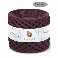 Пряжа трикотажная 100м, 300г, ширина 6-8мм цв.3147 шоколадный