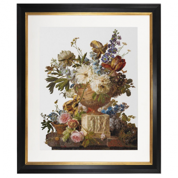 177922_Набор для вышивания "Натюрморт с цветами в алебастровой вазе", канва Aida 18 ct