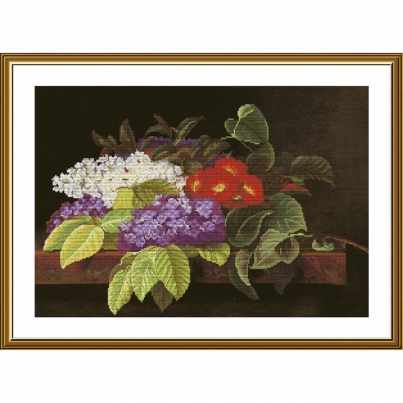 Набор для вышивания мулине НОВА СЛОБОДА арт.СР3283  Аромат сирени 41x28