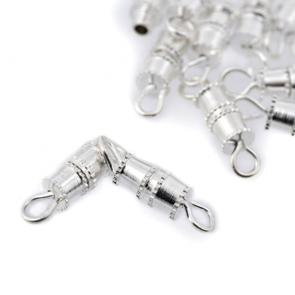 Замок винтовой MAGIC 4 HOBBY для бус арт.MH.11193-2 цв.серебро 12х4мм уп.50шт Замок винтовой MAGIC 4 HOBBY для бус арт.MH.11193-2 цв.серебро 12х4мм уп.50шт