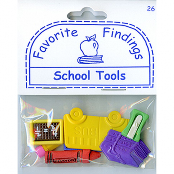 Пуговицы Favorite Findings "Школьные принадлежности"