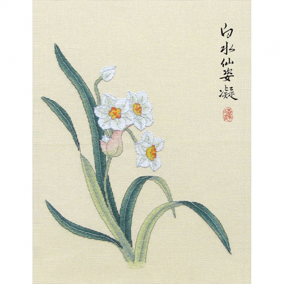 171680_Набор для вышивания "Белый нарцисс"