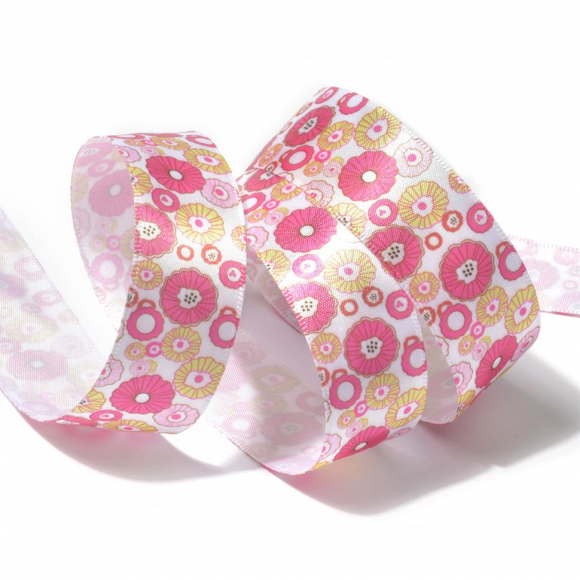 Лента атласная с рисунком арт.TBY.LDA061 шир.25мм уп.10м Лента атласная с рисунком арт.TBY.LDA061 шир.25мм уп.10м