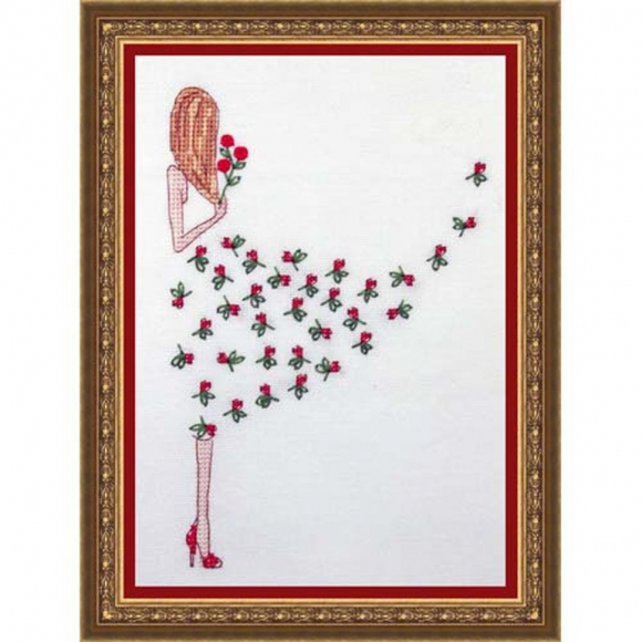 Набор для вышивания NEOCRAFT арт.ЦТ-04 Цветочное платье 13х18 см