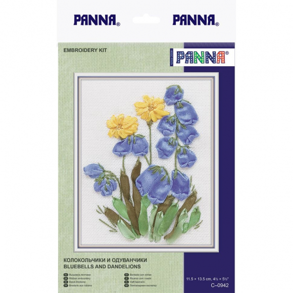 Набор для вышивания PANNA арт. C-0942 Колокольчики и одуванчики 11,5х13,5 см