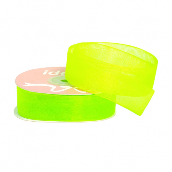 Лента капрон (органза) IDEAL шир.20мм цв.1043 салатовый уп.27,4 м