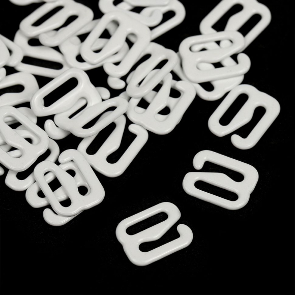 Крючок для бюстгальтера металл TBY-67792 d08мм, цв.01 белый, уп.20шт