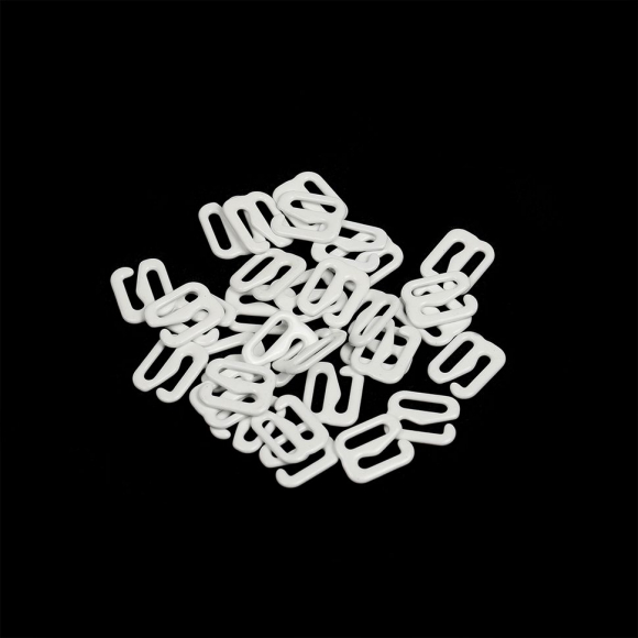 Крючок для бюстгальтера металл TBY-67792 d08мм, цв.01 белый, уп.20шт