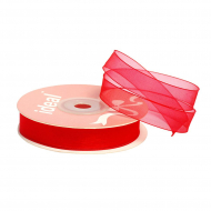 Лента капрон (органза) IDEAL шир.12мм цв.1016 красный уп.27,4 м