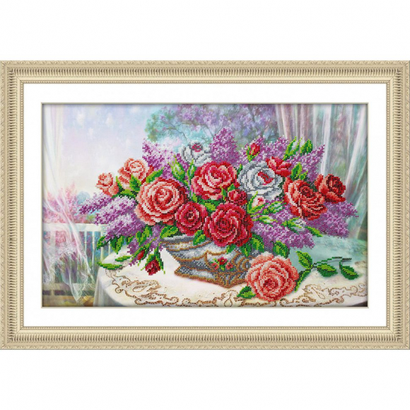 Набор для вышивания бисером ПАУТИНКА арт.Б-1310 Элегия 45х28 см