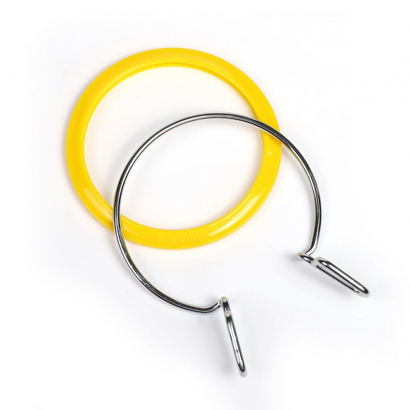 Пяльцы NURGE пружинные для вышивания и штопки, цв. желтый арт.NUR.160-3 ?58мм толщина 2,6