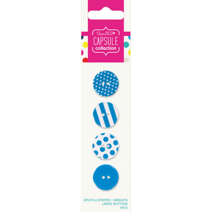 68976_Набор пуговиц Spots & Stripes Brights - Blue