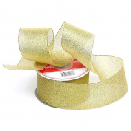 Лента IDEAL с люрексом арт.ТВ-ЛЮР шир.20мм цв.золото уп.22,85 м