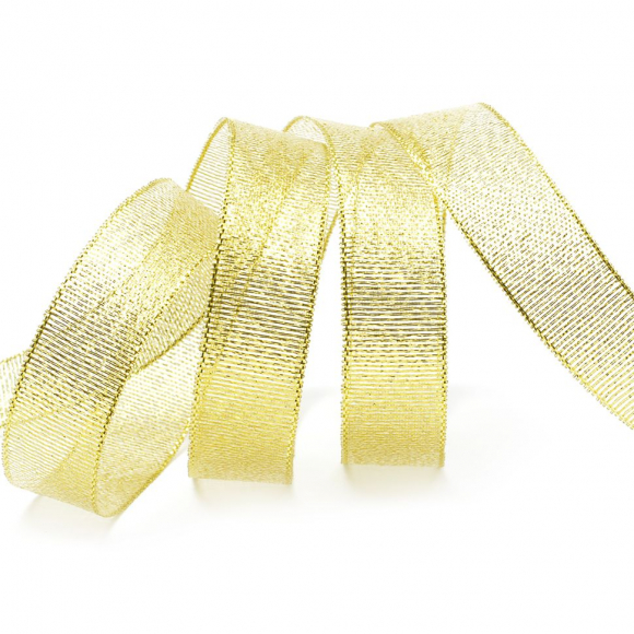 Лента IDEAL с люрексом арт.ТВ-ЛЮР шир.20мм цв.золото уп.22,85 м