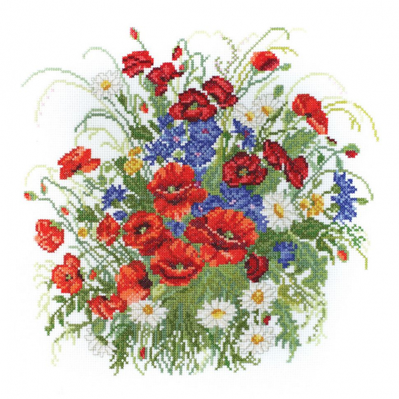 Набор для вышивания МАРЬЯ ИСКУСНИЦА арт.04.005.02 Мои любимые полевые 30х30 см