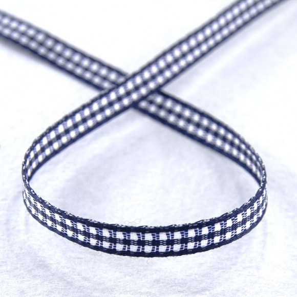 Лента с рисунком клетка SAFISA, 6 мм, 25 м, цвет 15, темно-синий