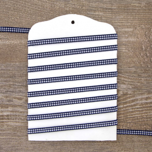 Лента с рисунком клетка SAFISA, 6 мм, 25 м, цвет 15, темно-синий