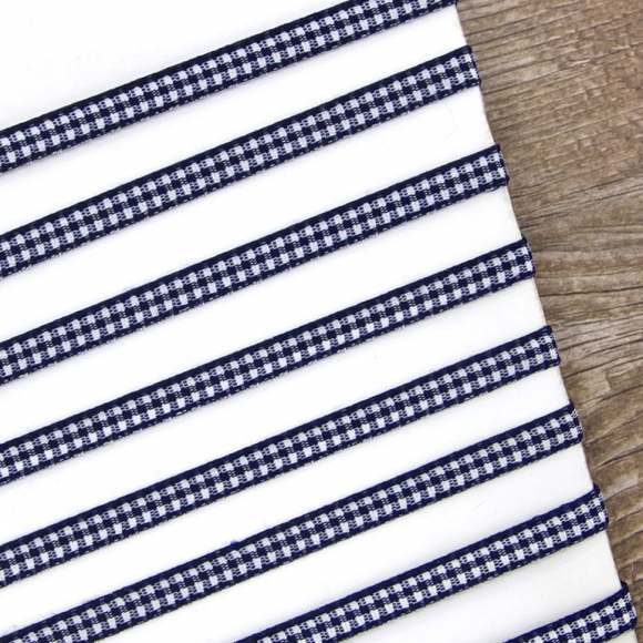 Лента с рисунком клетка SAFISA, 6 мм, 25 м, цвет 15, темно-синий