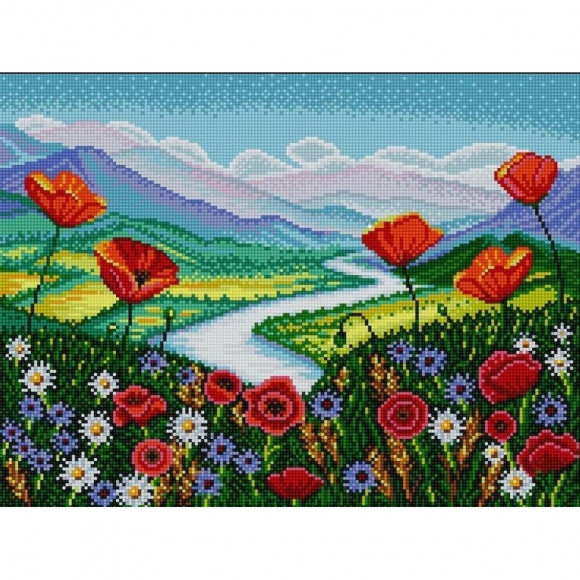 Рисунок на ткани (Бисер) КОНЁК арт. 1448 Горные вершины 29х39 см