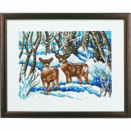 Набор для вышивания PERMIN арт.92-5411 Зимний лес 29х37 см Набор для вышивания PERMIN арт.92-5411 Зимний лес 29х37 см