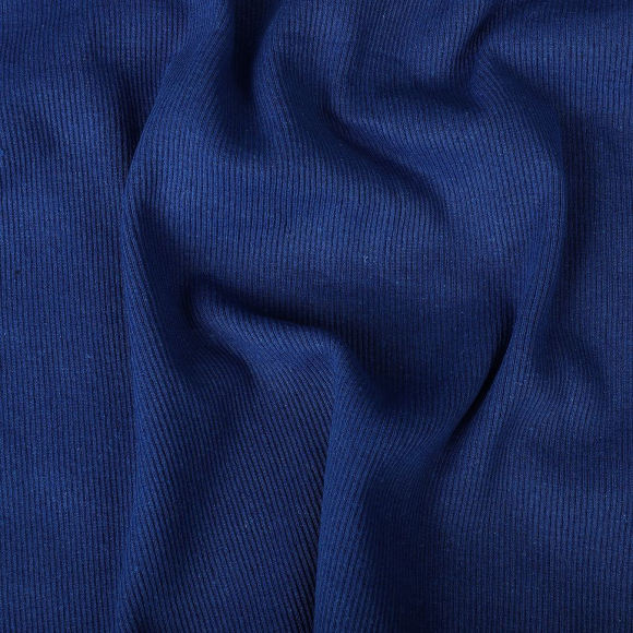 Ткань трикотаж Кашкорсе с лайкрой 300г пенье 60+60см василек 19-4052 уп.15м