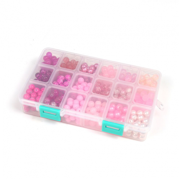 Набор бусин MAGIC 4 HOBBY арт. MG.N18.P цв.розовый 18 видов