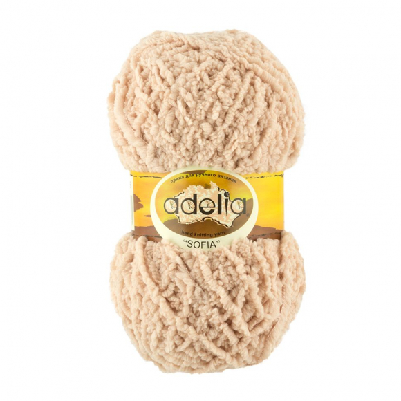 Пряжа ADELIA SOFIA (100% полиэстер) 10х50г/90м цв.16 бежевый