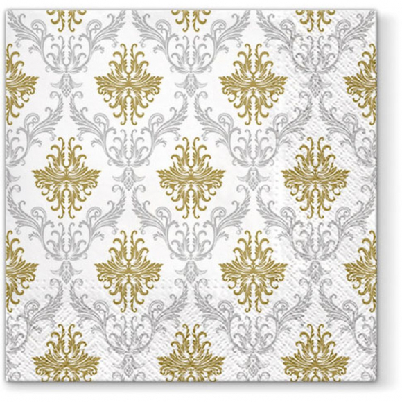 Салфетки трехслойные для декупажа, коллекция "Lunch" PAW Decor Collection "Королевский орнамент" Салфетки трехслойные для декупажа, коллекция "Lunch" PAW Decor Collection "Королевский орнамент"