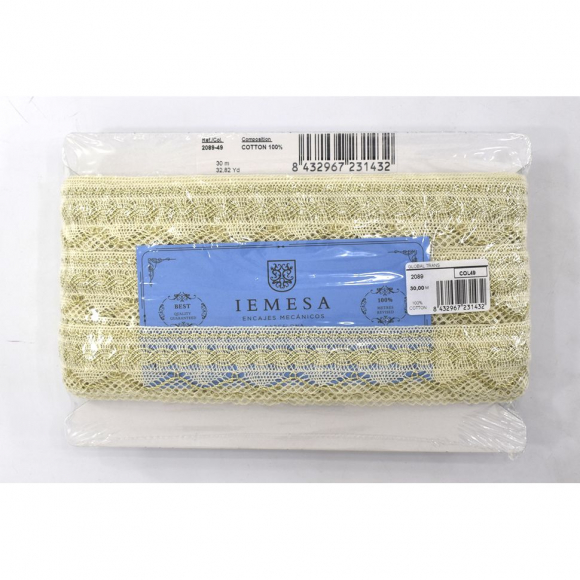 Кружево, 34 мм, цвет шампань