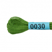 Нитки для вышивания Gamma мулине (0001-0206) 100% хлопок 24 x 8 м цв.0030 травяной