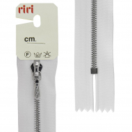 137503_Молния металл, Ni, слайдер Tropf, 4 мм, неразъёмная карманная, 18 см, цвет 2101, белый 137503_Молния металл, Ni, слайдер Tropf, 4 мм, неразъёмная карманная, 18 см, цвет 2101, белый