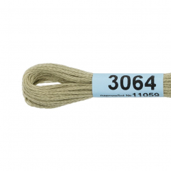 Нитки для вышивания Gamma мулине (0820-3070) 100% хлопок 24 x 8 м цв.3064 оливковый