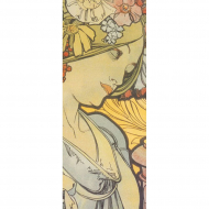 59357_Бумага рисовая с контурным золочением "Взгляд женщины"