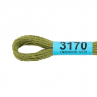 Нитки для вышивания Gamma мулине (3071-3172) 100% хлопок 24 x 8 м цв.3170 св.хаки