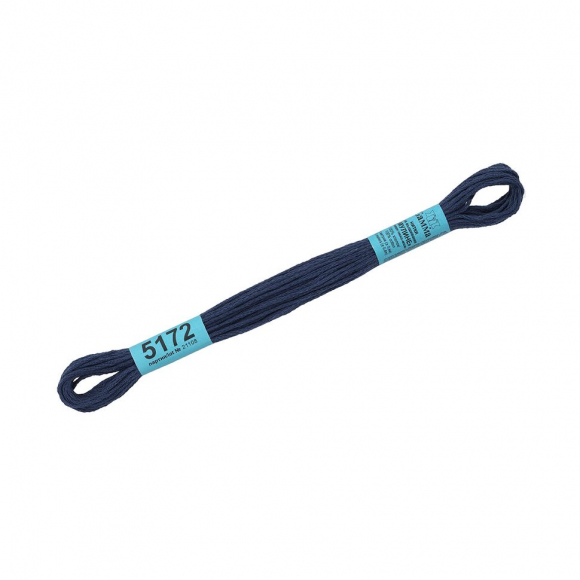 Нитки для вышивания Gamma мулине (3173-6115) 100% хлопок 24 x 8 м цв.5172 т.синий