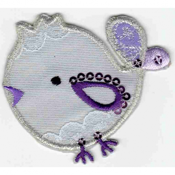 Термоаппликация HKM "Vogel mit Spitze beige"