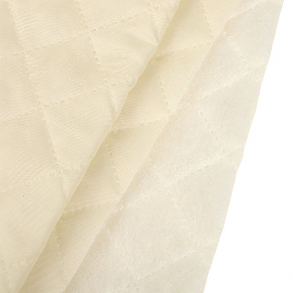 Термостежка Подкладка НАРЕЗКА арт.РАД.65962 170Т № 0201/0103 рис.№5 клетка 3,5см цв.св.бежевый Синтепон 100г/м? шир.150см уп.5м