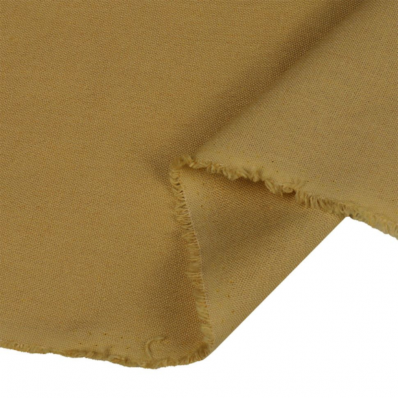 Ткань льняная 200 г/м? лен 25%, хб 25%, вискоза 25%, пэ 25% шир.140 см арт.TBY.Li.1009.34 цв.34 горчица рул.20м