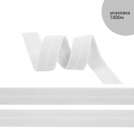 Резинка TBY бельевая окантовочная матовая 20мм арт.ROM.20101 цв.F101 белый уп.1000м