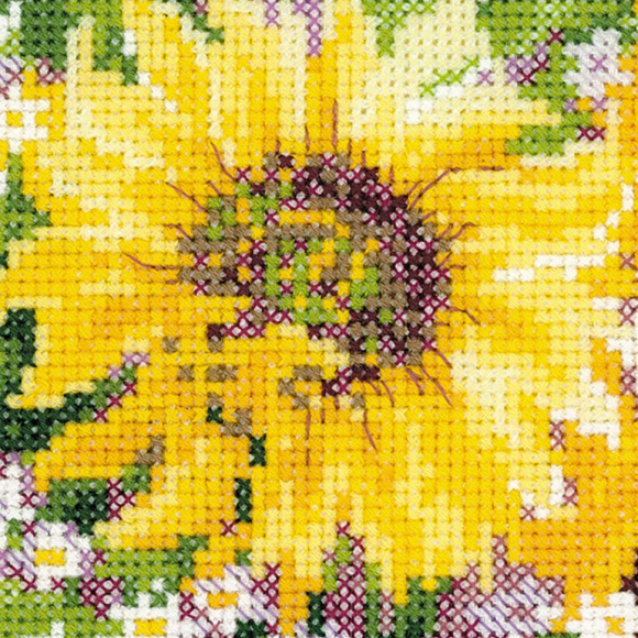 Набор для вышивания РИОЛИС арт.100/007 Акварельные подсолнухи 30х30 см