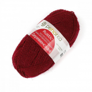 Пряжа для вязания ПЕХ Деревенская (100% полугрубая шерсть) 10х100г/250м цв.007 бордо