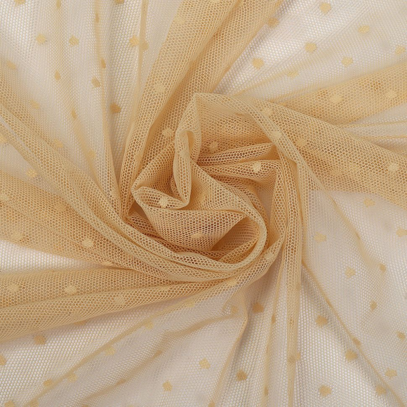 Сетка эластичная Мушка KRUZHEVO арт.TBY.00128 ш.160см цв.03 бежевый рул.200м