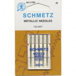 Иглы для бытовых швейных машин Schmetz для металлизированных нитей 130 MET NM 90, уп.5 игл