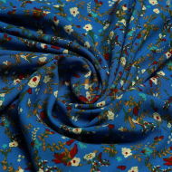 Ткань Штапель  TBY Vi-21012-c9 плот 110г/м2 100% вискоза шир. 145 см цв.с9 синий рул.25м