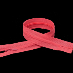 Молния MaxZipper пласт. потайная №3 60см н/р цв.F335 розовый неон уп.50шт