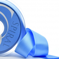 Лента атласная двусторонняя SAFISA, 6.5 мм, 25 м, цвет 65, голубой