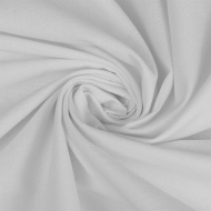 Ткань льняная 200 г/м? лен 25%, хб 25%, вискоза 25%, пэ 25% шир.140 см арт.TBY.Li.1009.01 цв.01 белый уп.1м