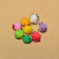 Помпоны TBY для творчества глиттерные арт. BC0210 10мм цв.ассорти уп.1000 шт