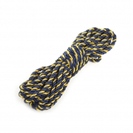 Шнур витой мебельный арт.SHDV242 5мм уп.10м т.синий/золото