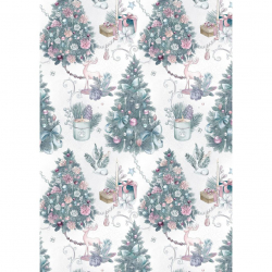 Ткань для пэчворка PEPPY Новогоднее Волшебство 135 г/м? 100% хлопок цв.НВ-12 белый уп.50х50 см